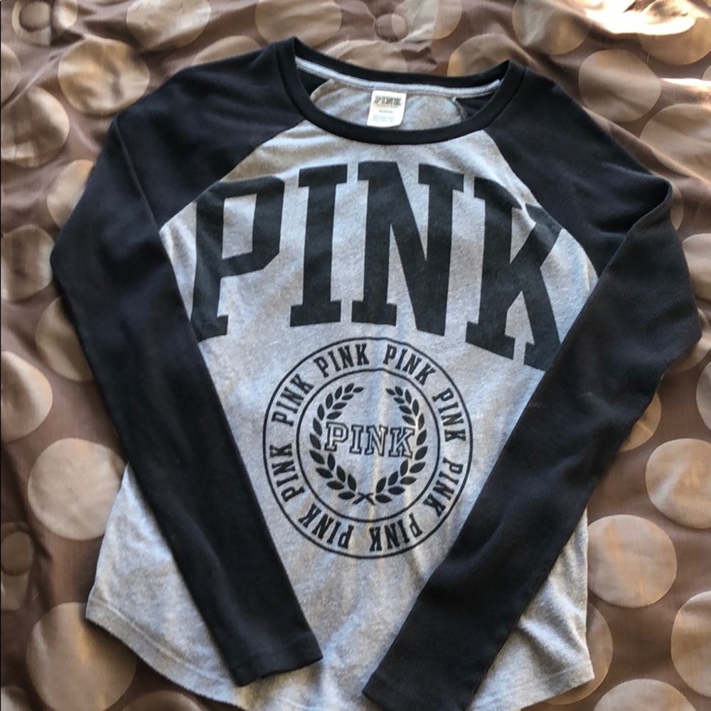 VS Pink baseball long sleeve